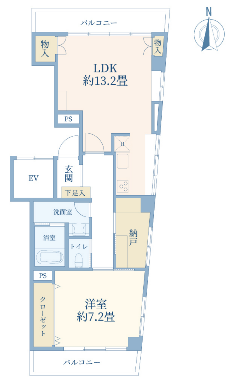 サンパークマンション六番町の間取り図